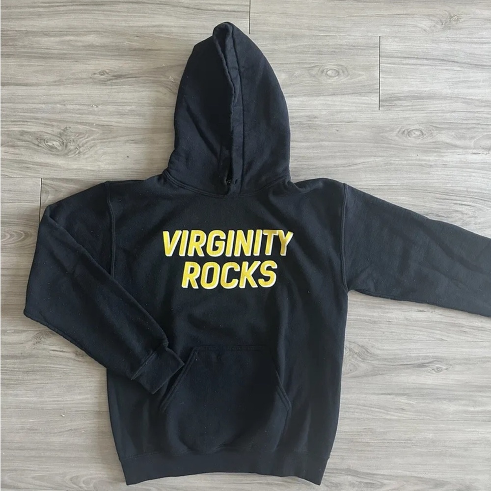 DANNY DUNCAN - Virginity Rocks - Hoodie Sweatshirt - SMALL - Black